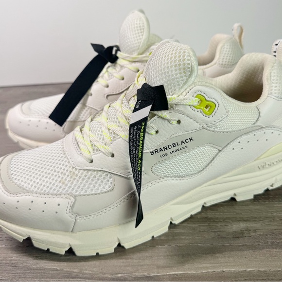 Brandblack Nomo White/Taupe Grey Sneakers unisex 9/11 $195 NWT - Picture 2 of 11